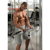 Thanh đòn thẳng 75cm hơi cong kéo cáp tập lưng xô bọc cao su tại phòng gym ( hàng loại 1 cao cấp)