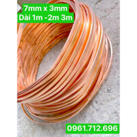 Thanh đồng đỏ 7mm x 3mm ( cuộn ) dài 1m -2m-3m