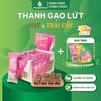 Thanh gạo lứt ngũ cốc Nonglamfood Hạt và Chà Bông - Rong Biển - Trái Cây Top Energy Bar Hộp16 Thanh  Bánh ăn kiêng dinh dưỡng thay thế bữa ăn sáng  Ngon chuẩn dưỡng chất  Chay mặn đều dùng được Tùy loại - Trái Cây Hộp 16 Thanh