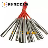 Thanh gia nhiệt phi 20mm điện áp 220V, điện trở 1 đầu, Thanh gia nhiệt sấy khuôn...