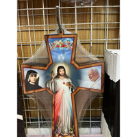 Thánh giá thương xót 35cm x 30cm gỗ mdf giá rẻ