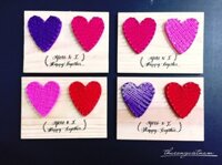 Thanh gỗ đan chỉ trái tim 2 màu