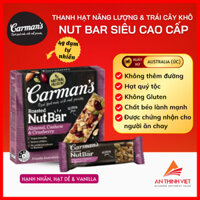 Thanh Hạt Carman's Nut Bar Hạnh Nhân, Hạt Điều, Nam Việt Quất - 175g