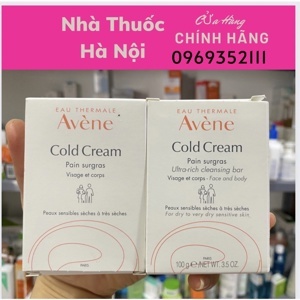 Thanh kem rửa mặt và tắm cho da khô Avene Cold Cream Ultra Rich Cleansing Bar 100ml