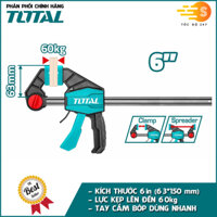 Thanh kẹp nhanh có lực kẹp 60kg TOTAL THT1340601 và THT1340602 - thanh êtô, nhiều kích thước, kẹp gỗ, cảo kẹp nhanh - 6IN 63150MM