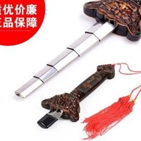 Thanh kiếm thể dục [Thanh kiếm di động bằng thép không gỉ, thanh kiếm biểu diễn, giao hàng miễn phí, thanh kiếm thể dục buổi sáng cho trẻ em, thanh kiếm gập nhẹ, đồ chơi, thanh kiếm Thái Cực Quyền] Tiện lợi cho nam và nữ, có thể gập lại