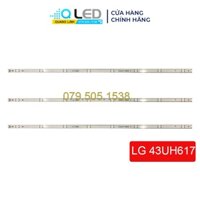 Thanh LED Tivi  43UH617 - Lắp zin tivi LG 43UH617 - 1 bộ 3 thanh 8 bóng giống nhau - LED MỚI 100% nhà máy