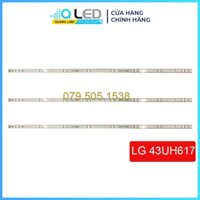 Thanh LED Tivi  43UH617 - Lắp zin tivi LG 43UH617 - 1 bộ 3 thanh 8 bóng giống nhau - LED MỚI 100% nhà máy