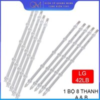 Thanh LED Tivi LG 42LB / LF - 42LF550 LB5600/LB550V/LB5610/LB5820/LF580V/LX530  - 1 bộ 8 thanh (4 thanh A+ 4 thanh B)