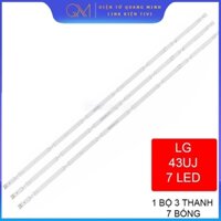 Thanh LED Tivi LG 43UJ632 43UJ 7LED - Lắp zin tivi LG 43UJ632 - 1 bộ 3 thanh giống nhau - LED MỚI 100% nhà máy