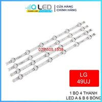 Thanh LED Tivi LG 49UJ - Lắp zin tivi LG 49UJ652 - 1 bộ 4 thanh nối thành 2 thanh (LED MỚI 100% nhà máy)