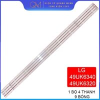 Thanh LED Tivi LG 49UK6340, 49LK5700, 49UK6320 - Lắp zin tivi LG 49UK6340, 49LK5700,49UK6320 - 1 bộ 4 thanh 9LED