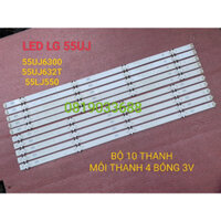 THANH LED TIVI LG 55UJ6300 55UJ632T 55LJ550 MỚI 100% BỘ 5 THANH A VÀ 5 THANH B MỖI THANH 4 BÓNG 3V 55UJ63_UHD_A 55UJ63