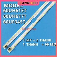 THANH LED TIVI LG 60UH617 60UF6450 60UH6150 60UF6430 60UH615V 60UF770V, dài 65mm, 66 bóng