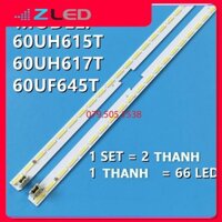 THANH LED TIVI LG 60UH617 60UF6450 60UH6150 60UF6430 60UH615V 60UF770V, dài 65mm, 66 bóng