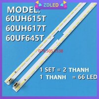 THANH LED TIVI  LG 60UH617 60UF6450 60UH6150 60UF6430 60UH615V 60UF770V, dài 65mm, 66 bóng