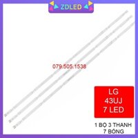 Thanh LED Tivi LG LG 43UJ632 / 43UJ633T / 43UJ6300 / 43UJ6320 / 43UJ603V - 1 bộ 3 thanh giống nhau - LED MỚI 100% nhà má