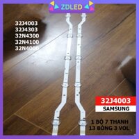 THANH LED TIVI SAMSUNG 32J4003 , 32J4303 , 32N4300 , 32N4100 , 32N4000 - 1 BỘ 2 THANH LED CONG MỖI THANH 5 LED