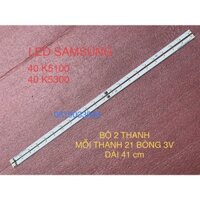 THANH LED TIVI SAMSUNG 40K5100 40K5300 V6LF_395SFA_LED21_ HÀNG MỚI 100%, BỘ 2 THANH, MỖI THANH 21 BÓNG 3V, DÀI 41cm