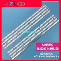 THANH LED TIVI SAMSUNG 48J5200 48J5000 MỚI 100% BỘ 4 THANH DÀI MỖI THANH 8 BÓNG 3v GỒM 8 KHÚC NỐI LẠI V5DN-480SMA-R4