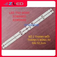 THANH LED TIVI SONY 32W600D 32WD600 HÀNG MỚI 100%, BỘ 2 THANH, MỖI THANH 5 BÓNG 3V, DÀI 52,2cm SAMSUNG_2015SONY_TPZ32_FC