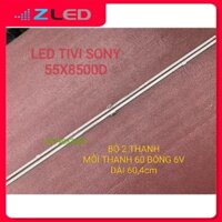 THANH LED TIVI SONY 55X8500D HÀNG MỚI 100% BỘ 2 THANH MỖI THANH 60 BÓNG 6V DÀI 60,4cm