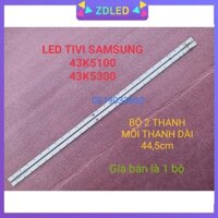 THANH LED VIỀN TIVI SAMSUNG 43K5100 43k5300 MỚI 100% BỘ 2 THANH TRÁI PHẢI, MỖI THANH 25 BÓNG 3V, DÀI 44,5cm