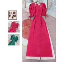 [THANH LÍ] Áo dài mặt trăng CHUU màu hồng cánh sen size L (không kèm quần)