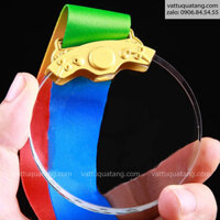 Thanh lí Combo 10 cái Phôi huy chương pha lê trong vàng, huy chương trơn, chưa in giá rẻ