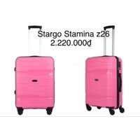 THANH LÍ LẺ SIZE VALI SAKOS Vali siêu nhẹ, vali nhựa du lịch Stargo Satamina Z26 (Size Trung 65.5cm / 25inch TSA)