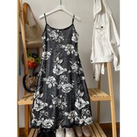 (Thanh lý - 2hand) Đầm dây họa tiết kim tuyến