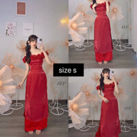 thanh lý áo dài đỏ không quần