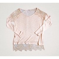 Thanh Lý Áo len mỏng form rộng phối ren Forever 21.