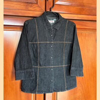 Thanh lý áo sơ mi jeans áo khoác bò Jean siêu xinh tay dài thanh lí áo sơ mi áo khoác vải jeans bò unisex freesize