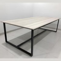 Thanh lý bàn họp chân sắt 2m4x1m2 mặt gỗ MDF