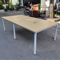 Thanh lý bàn họp gỗ văn phòng 1m2x2m4 gỗ công nghiệp