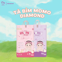 Thanh Lý Bỉm Tã Momo Diamond Bao Bì Cũ, Bỉm Chính Hãng Full Size Dán NB - S - M