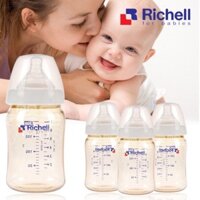 [Thanh lý] Bình sữa Richell cổ rộng 200ml Nhật Bản
