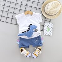 [THANH LÝ] Bộ đồ bé trai cotton họa tiết khủng long