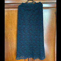 Thanh lý chân váy ren đen dài vintage siêu xinh thanh lịch có khóa kéo thanh lí chân váy họa ren đen dài vintage