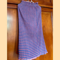 Thanh lý chân váy sọc caro vải nhún phong cách trẻ trung vintage kiểu cách thanh lí chân váy vintage siêu xinh độc lạ