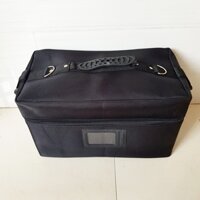 Thanh lý Cốp túi vải cao cấp bọc viền măm, đựng mỹ phẩm, nail, mi size 40x20x22 cm