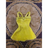 thanh lý đầm búp bê Barbie 2 dây vàng Neon chính hãng