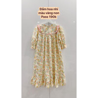 [Thanh lý] Đầm nữ dáng babydoll Đầm hoạ tiết hoa nhí phong cách vintage cổ điển đáng yêu