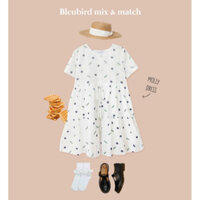 Thanh lý đầm váy babydoll trắng Bleubird
