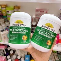 [Thanh lý date 2024] Vitamin tổng hợp tảo biển và các loại rau củ Nature's way Complete daily multivitamin hộp 200 viên