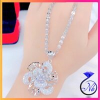 [THANH LÝ] Dây chuyền nữ NGỌC BÍCH bạch kim mặt hoa mai đính đá thiết kế bền màu cao cấp