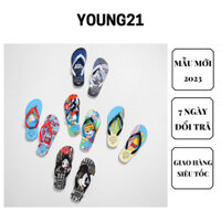 [THANH LÝ] Dép kẹp nam cao su đi biển bền đẹp full hộp tag YOUNG21