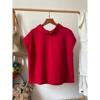 (Thanh lý đồ cá nhân) Áo kiểu cổ bẻ tay chồm TOPSHO.P