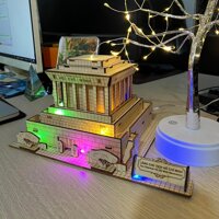 [Thanh lý ] Đồ chơi lắp ráp gỗ 3D Mô hình Lăng Chủ tịch Hồ Chí Minh Lăng Bác - Tặng kèm đèn LED - Hàng mới về